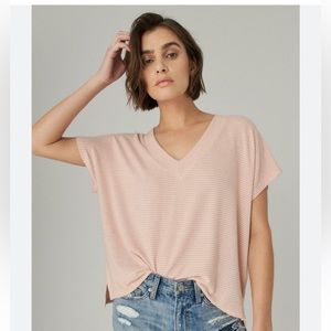 Lucky Brand Cloud Jersey Dolman Tee Color: Natural Stripe small